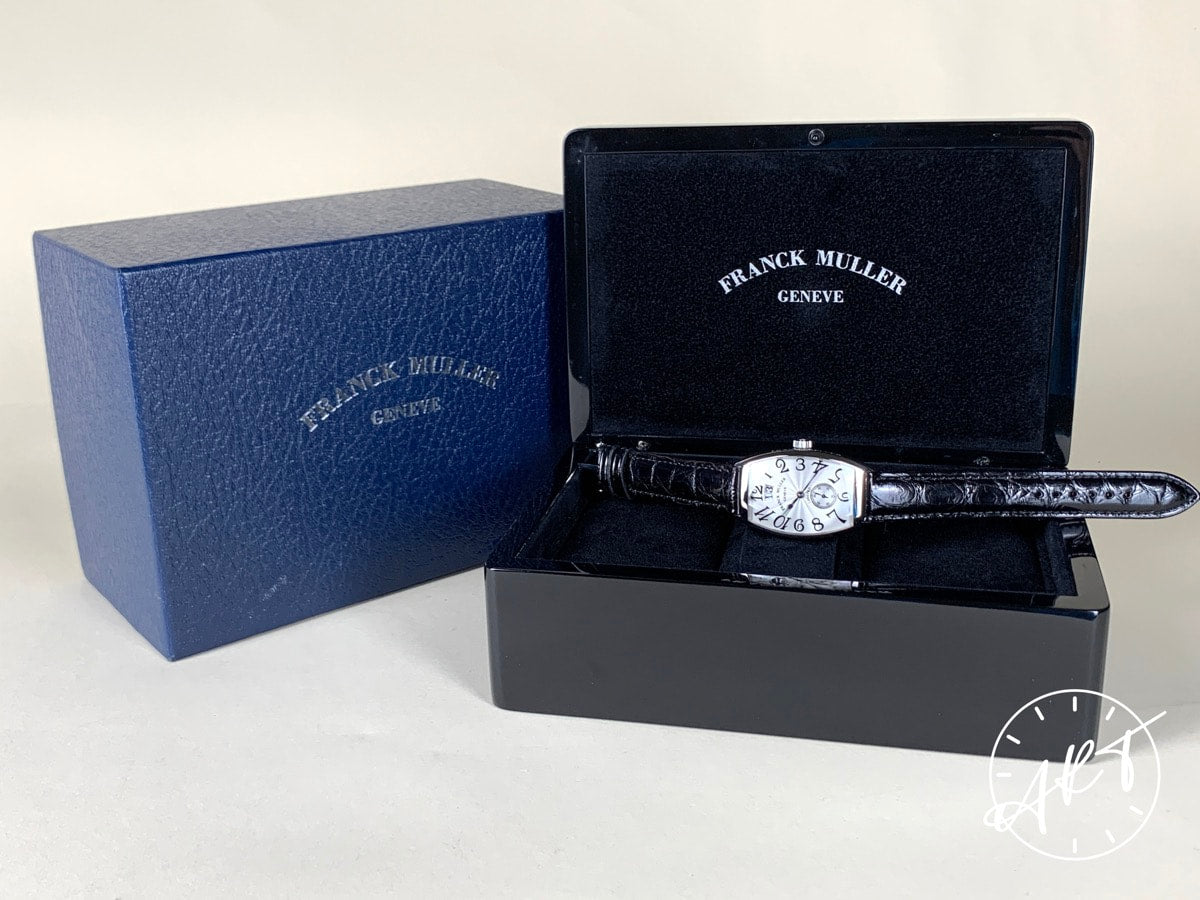 Franck Muller Cintrée Curvex Big Date White Dial SS Ltd Watch 2851 S6 w/ Box