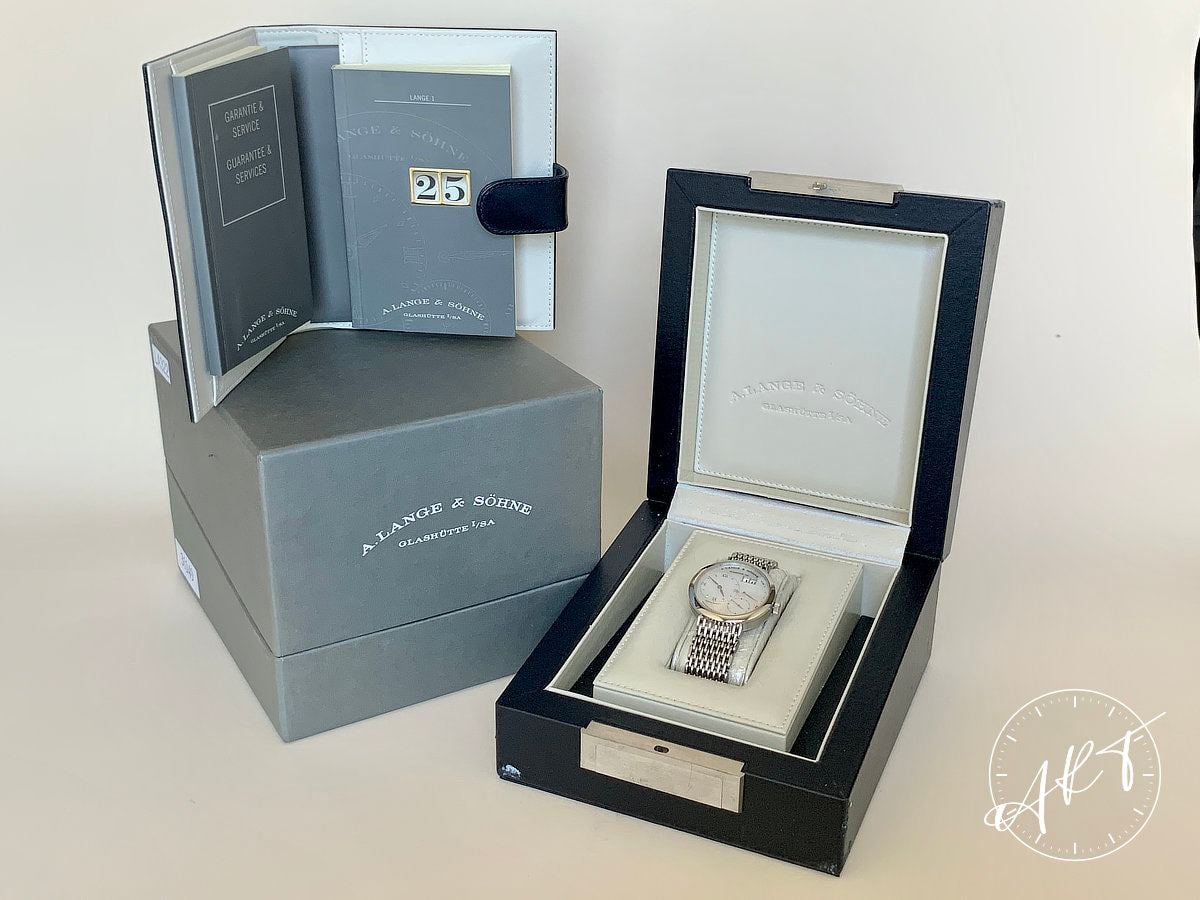 A. Lange & Söhne Lange 1 MOP Mother of Pearl Dial 18K WG Manual Watch 160.029 BP