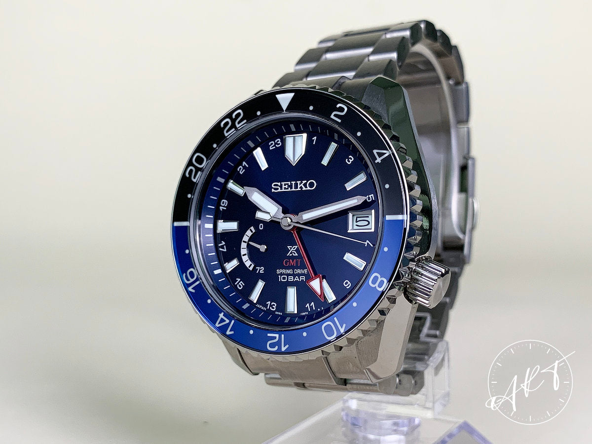 Seiko Prospex LX GMT Blue Dial “Batman” Titanium Spring Drive Watch SNR033J1 BP