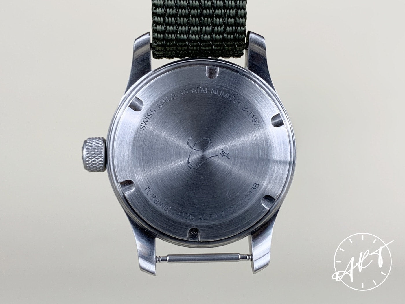 Orologi Calamai G50 Solotempo Green White Dial SS Auto Military Watch w/ B&P