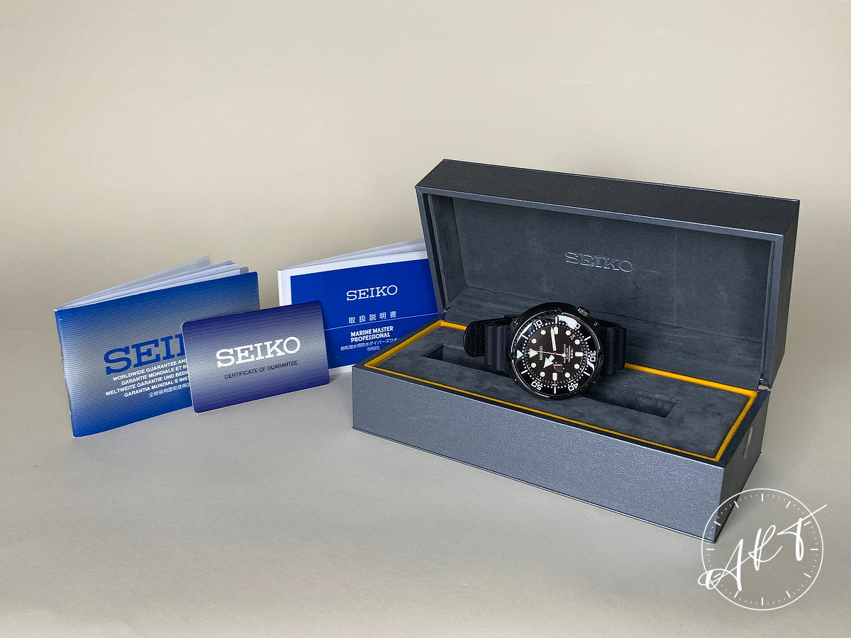 Seiko Prospex Tuna Black Dial SS Spring Drive Diver Watch SBDB009 w/ B&P