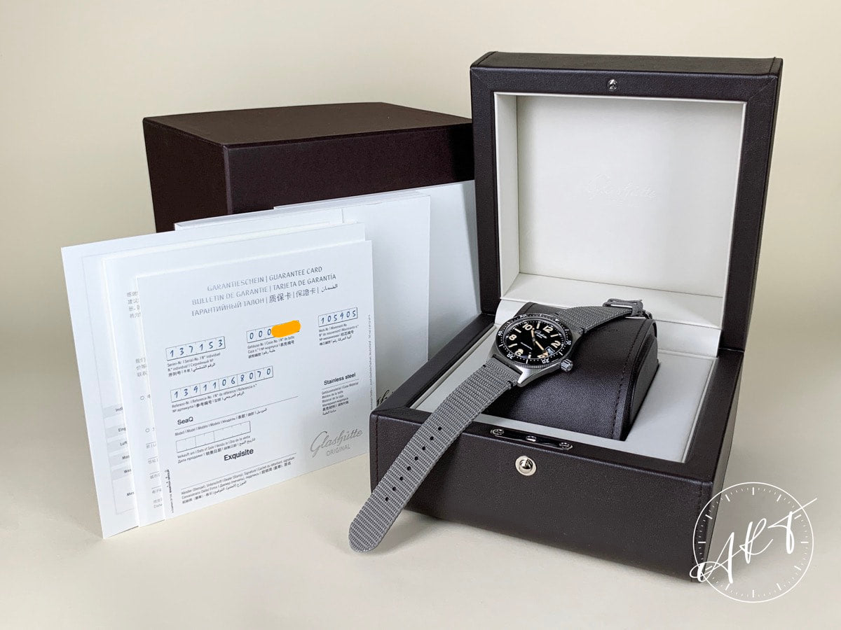 Glashütte Original Spezialist SeaQ 1969 Black Dial SS Auto Diver Watch w/ B&P