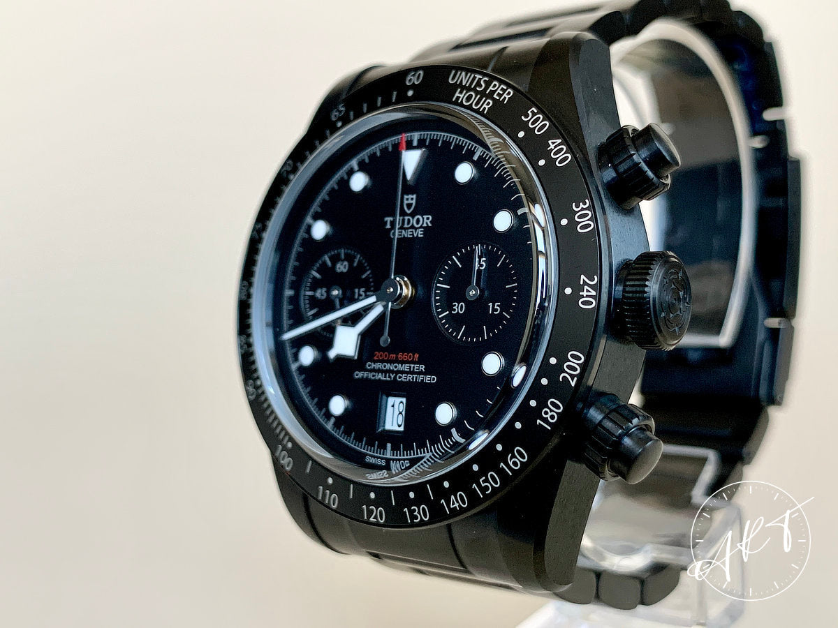 NEW Tudor Black Bay Chrono Dark Black Dial PVD SS Ltd Diver Watch 79360DK BP