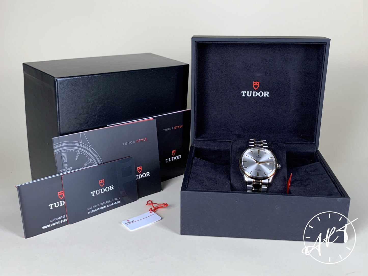 NEW Tudor Style 41 Silver Dial 18K Gold & SS Auto Watch 12703 w/ B&P