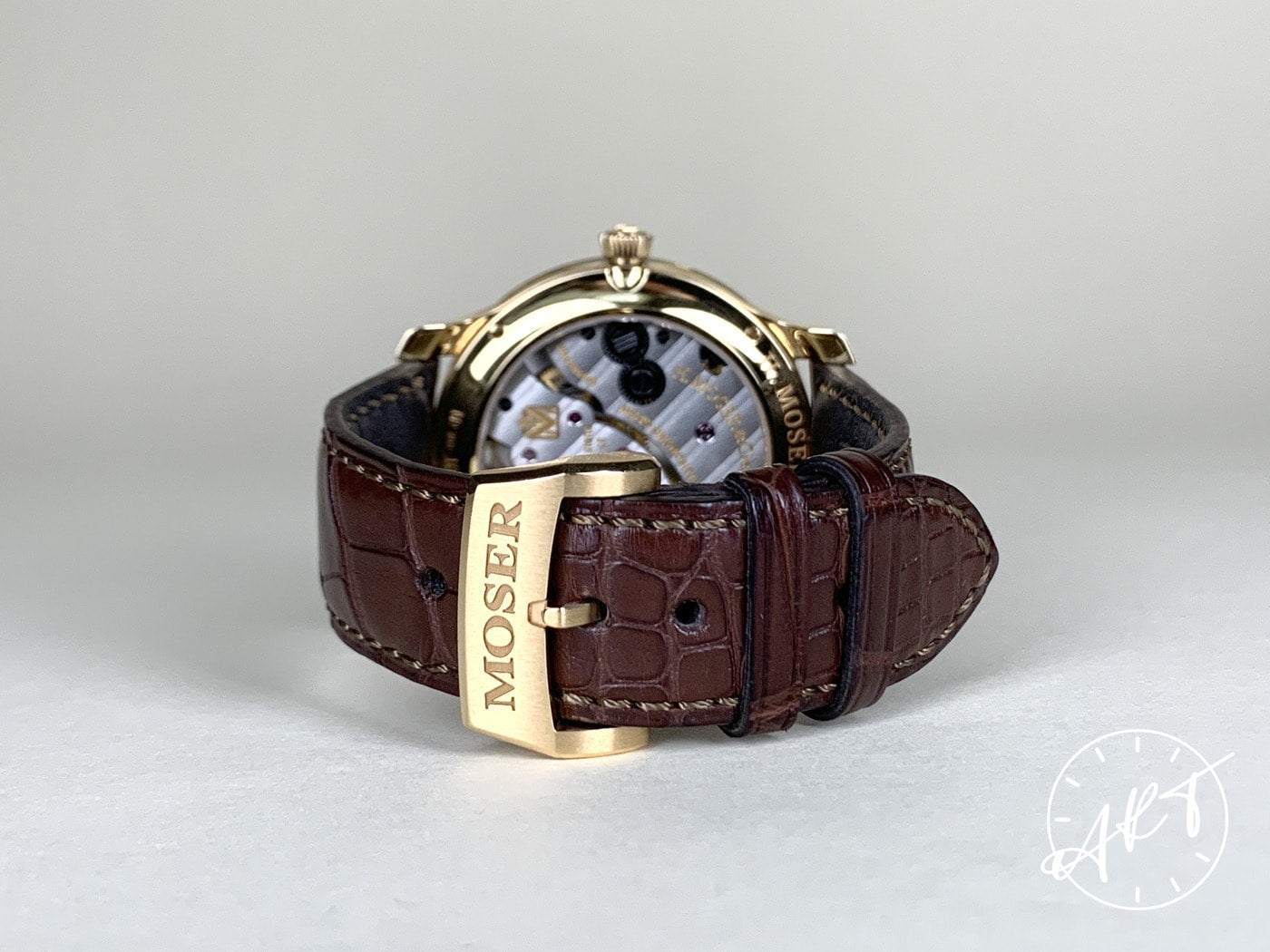 NEW H. Moser & Cie. Endeavour Factory Diamond Bezel White Dial 18K RG Watch BP