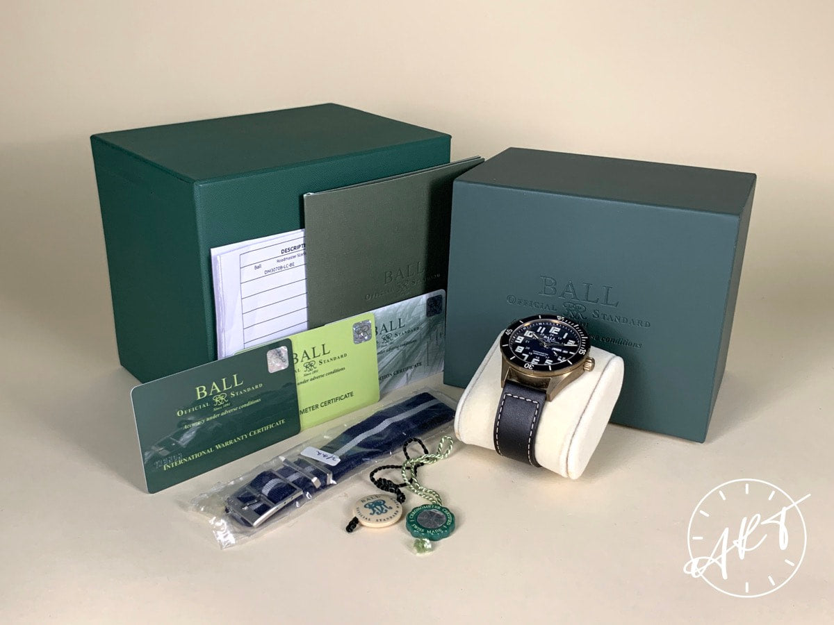 Ball Roadmaster StarLight Blue Dial Bronze Auto Ltd Diver Watch DM3070B w/ B&P