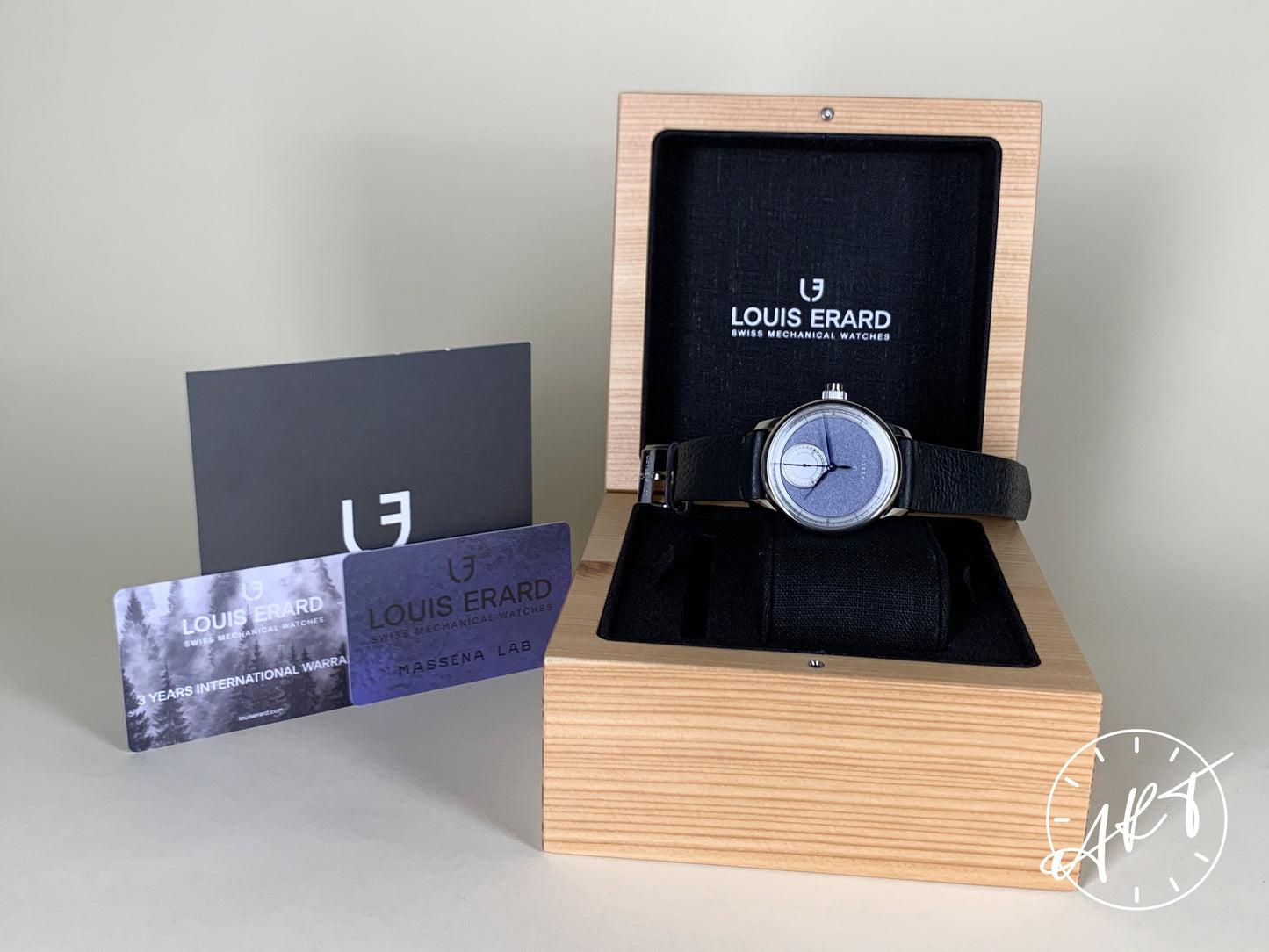 NEW Louis Erard x Massena LAB Blue Dial Le Chronographe Monopoussoir Ltd Watch w/ BP