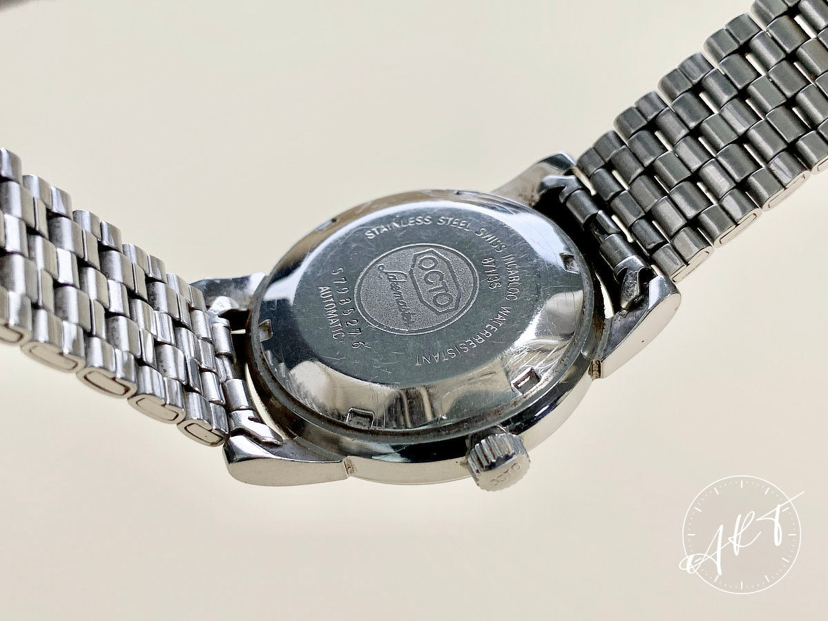 Vintage Octo Lakemaster Silver Dial SS Auto Watch *Original Bracelet*