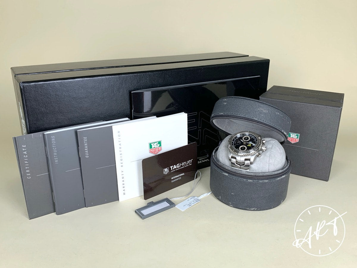 NEW TAG Heuer Link Black Dial SS Auto Ayrton Senna Ltd Ed Watch w/ B&P