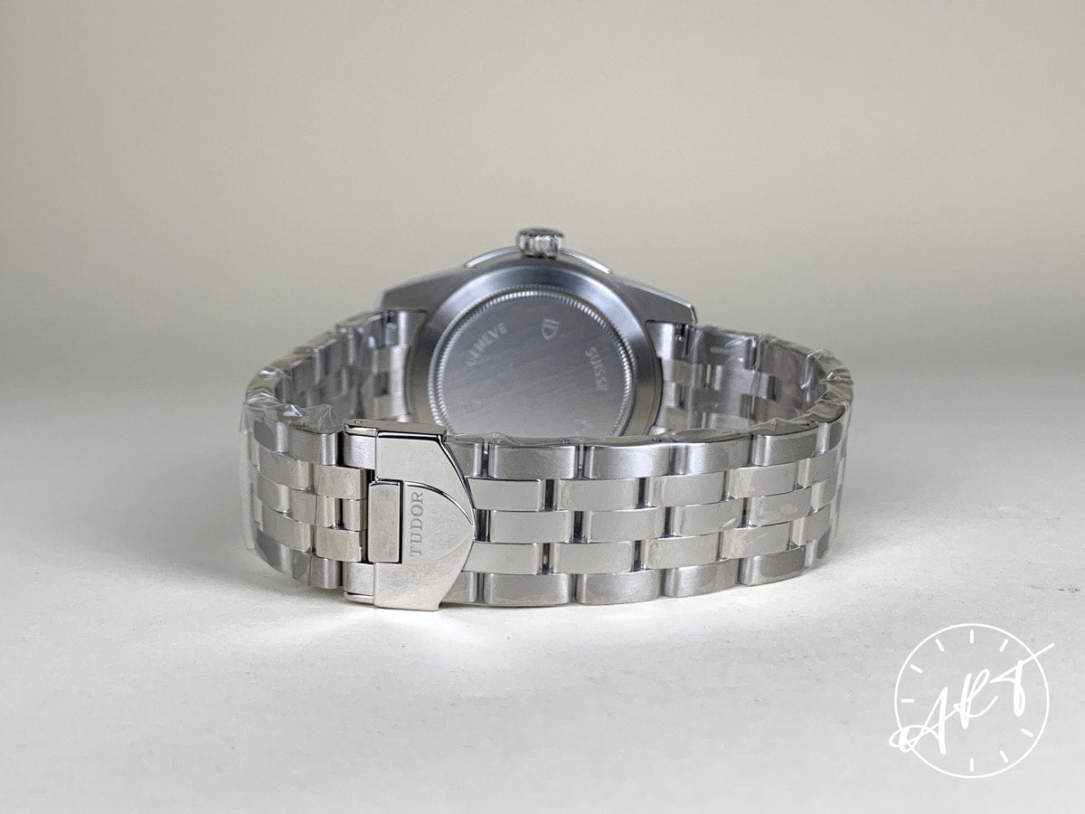 NEW Tudor Glamour Day-Date Silver Jacquard Dial SS Auto Watch 56000-0003 w/ B&P
