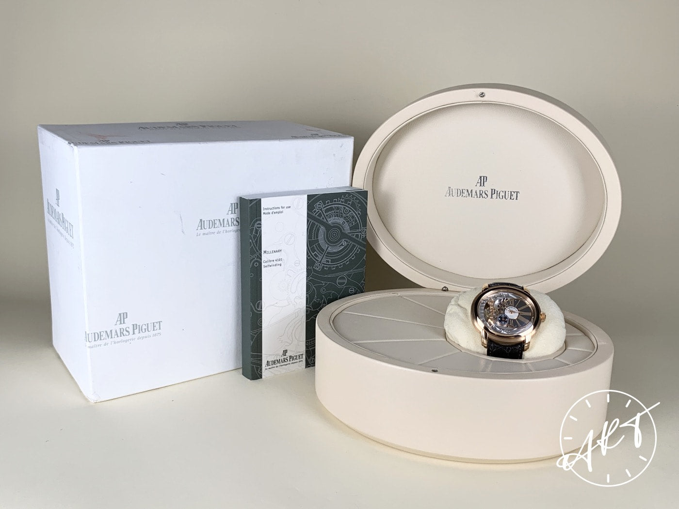 Audemars Piguet Millenary 4101 18K Pink Gold Oval Skeleton Watch w/Box