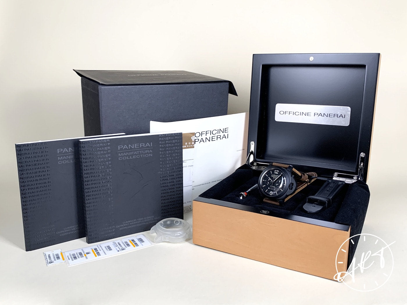 Panerai PAM 317 Luminor 1950 8 Days Monopoussoir GMT Watch PAM00317 BP