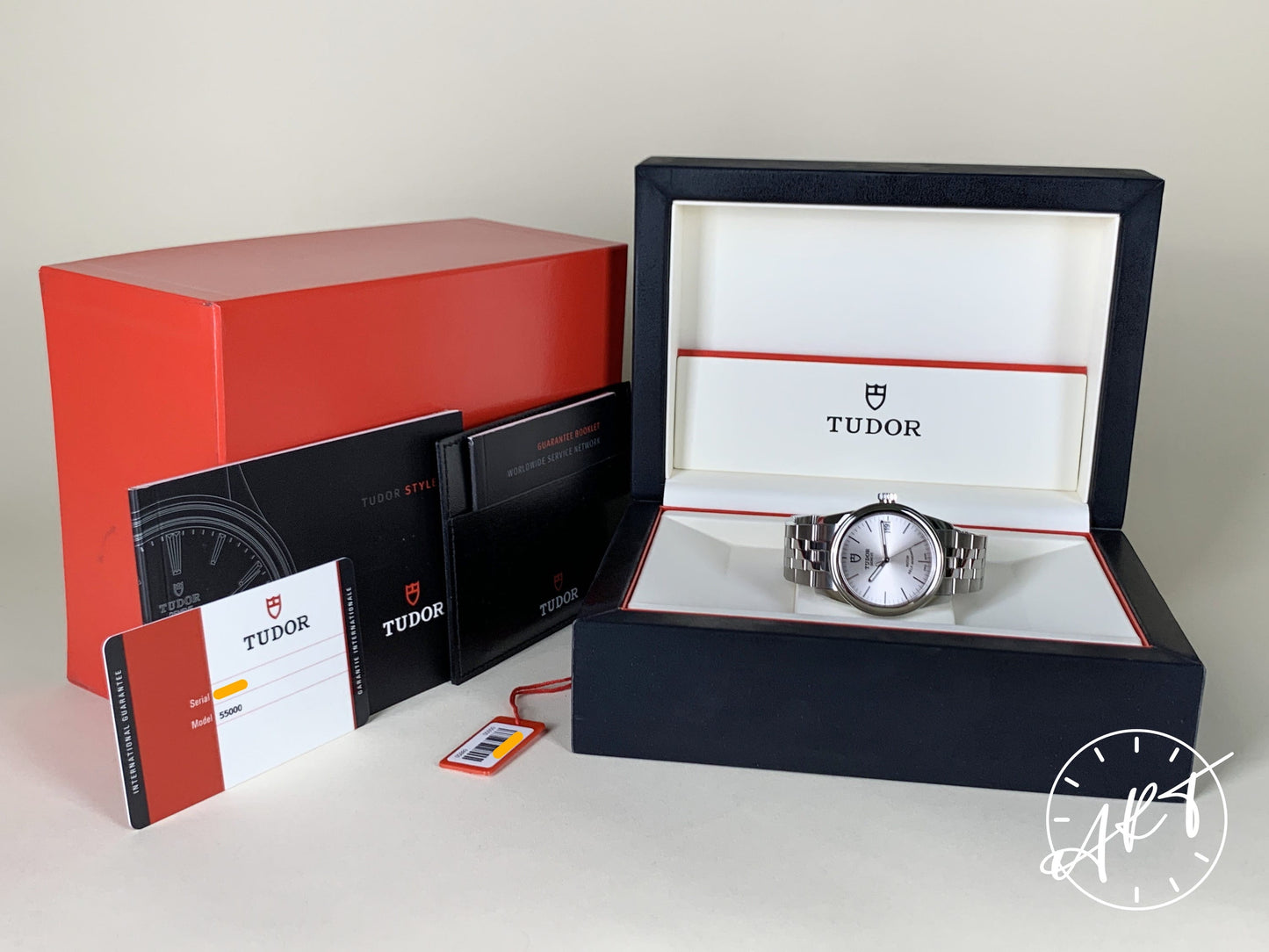 Tudor Glamour Silver Dial Stainless Steel Automatic Watch 55000 in FULL SET