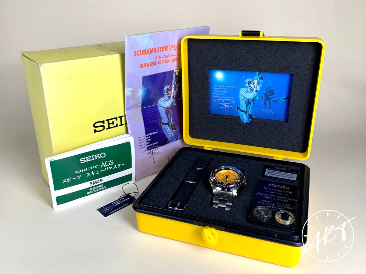 Seiko Scuba Master Yellow Dial Pippin Ltd Watch SBCW007 BP *Super Rare Brochure*