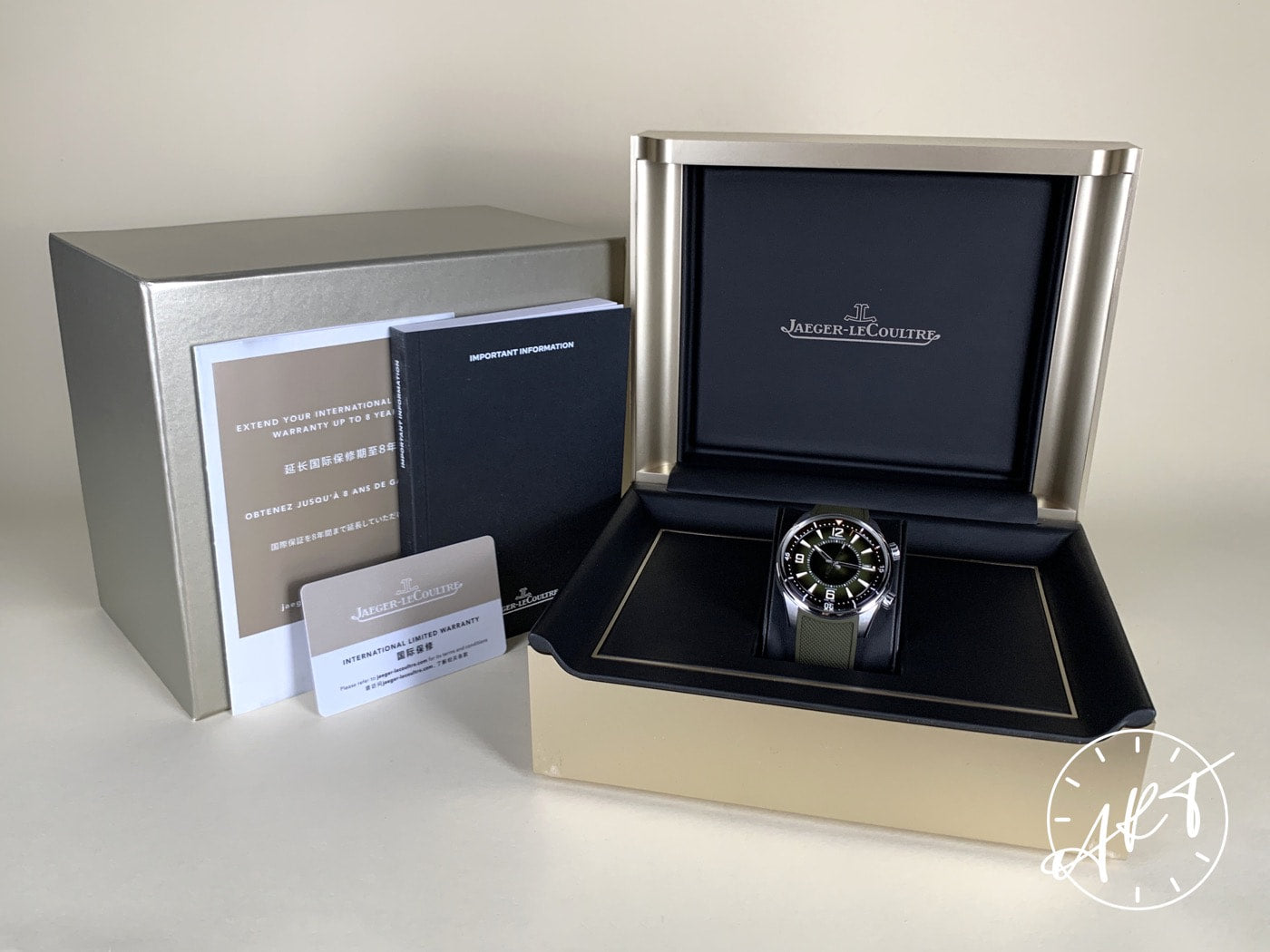 NEW Jaeger-LeCoultre Polaris Date Green Dial Boutique Edition Watch Q906863J BP