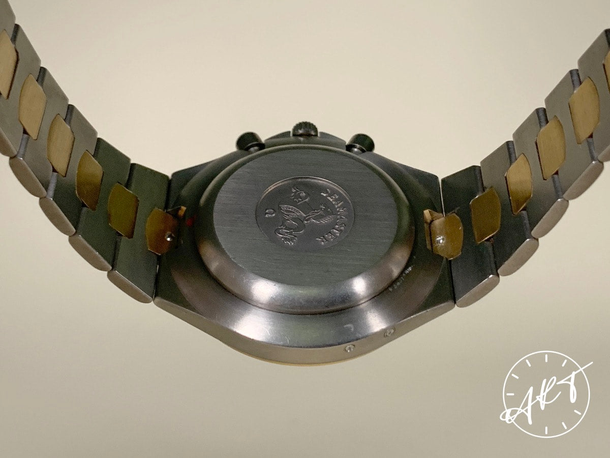 Vintage 1986 Omega Speedmaster Moonphase 18K Gold & Titanium Pilot Watch TA 345.0810