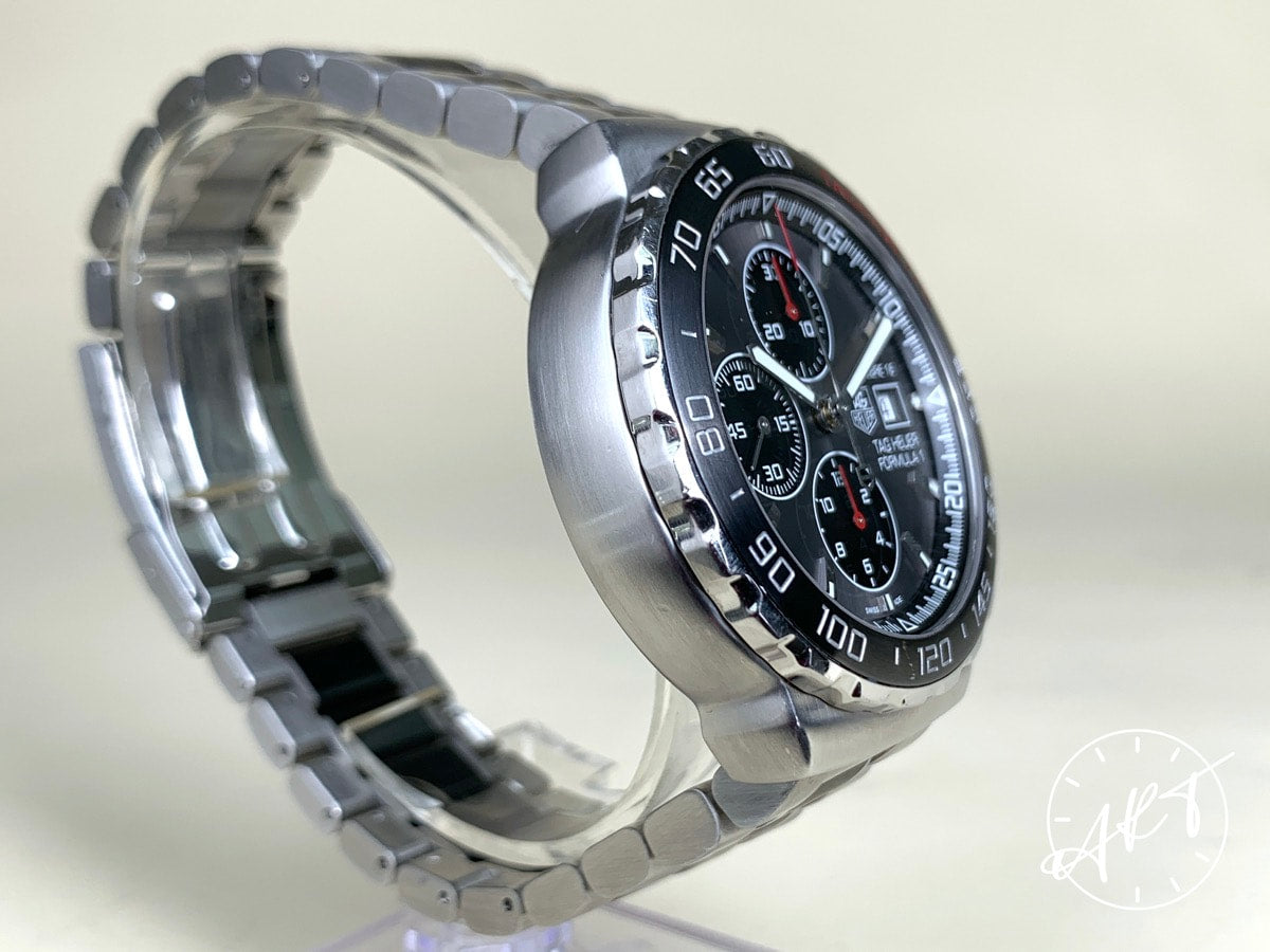 TAG Heuer Formula 1 Cal 16 Chronograph Gray Dial SS Auto Watch w/ B&P