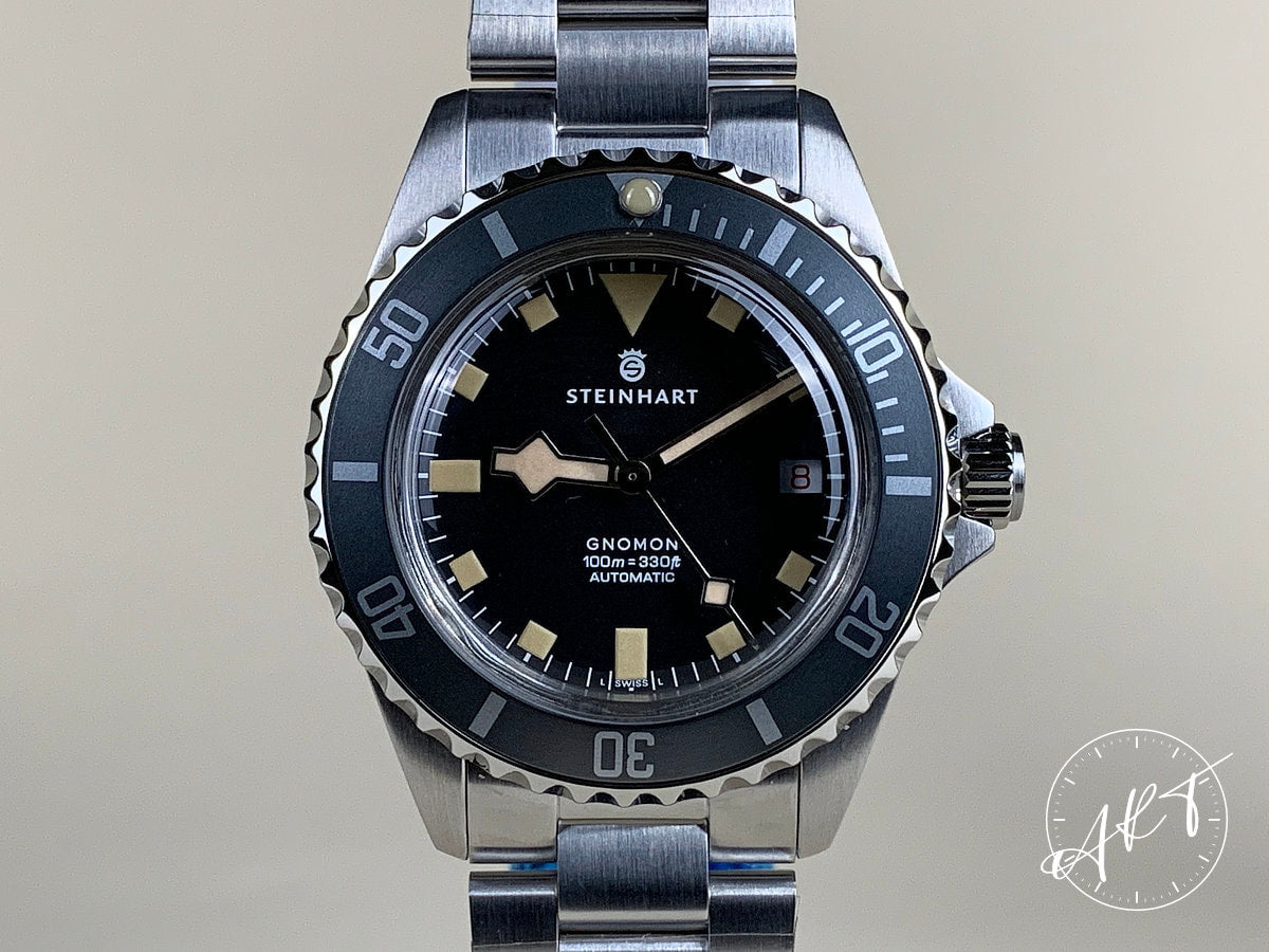 NEW Steinhart Ocean 39 Marine Black Black Dial SS Auto Ltd Ed Diver Watch w/ B&P