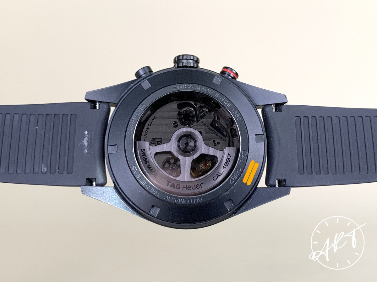 TAG Heuer Carrera Cal 1887 Chrono Black Dial Ceramic & Titanium Auto Watch w/ BP