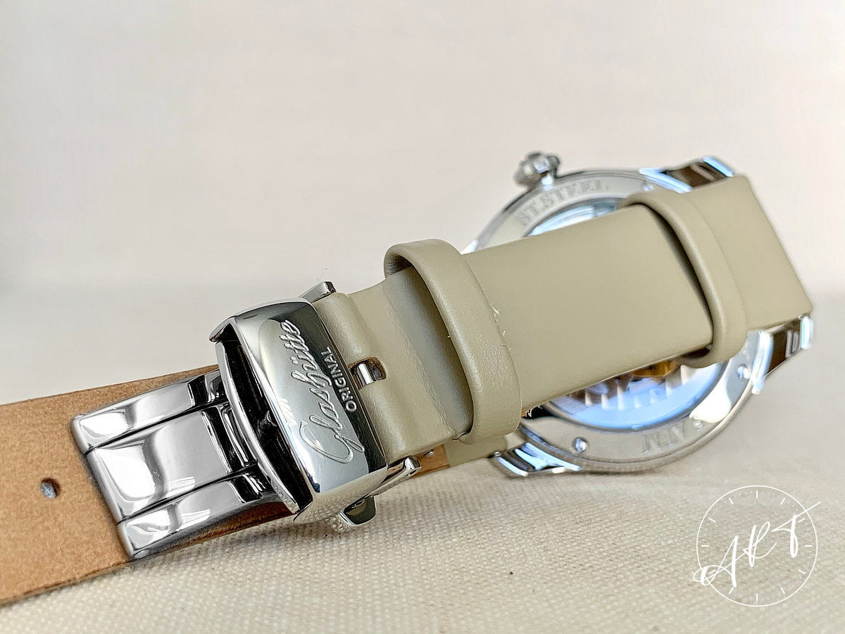 Glashütte Original Lady Serenade Diamond Bezel Brown Dial SS Ladies Watch BP