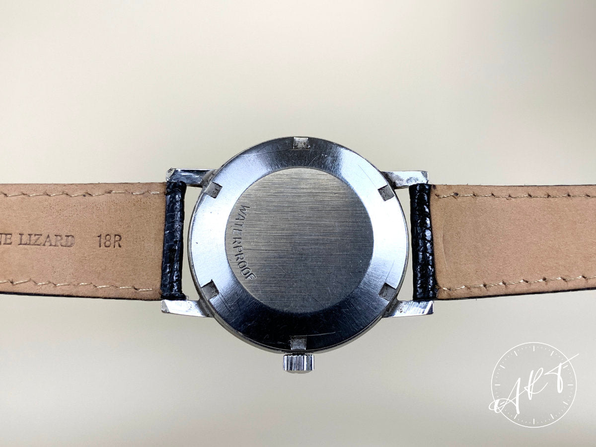 Vintage Omega Geneve Cal 565 Blue Tropical Dial SS Auto Watch 166.07