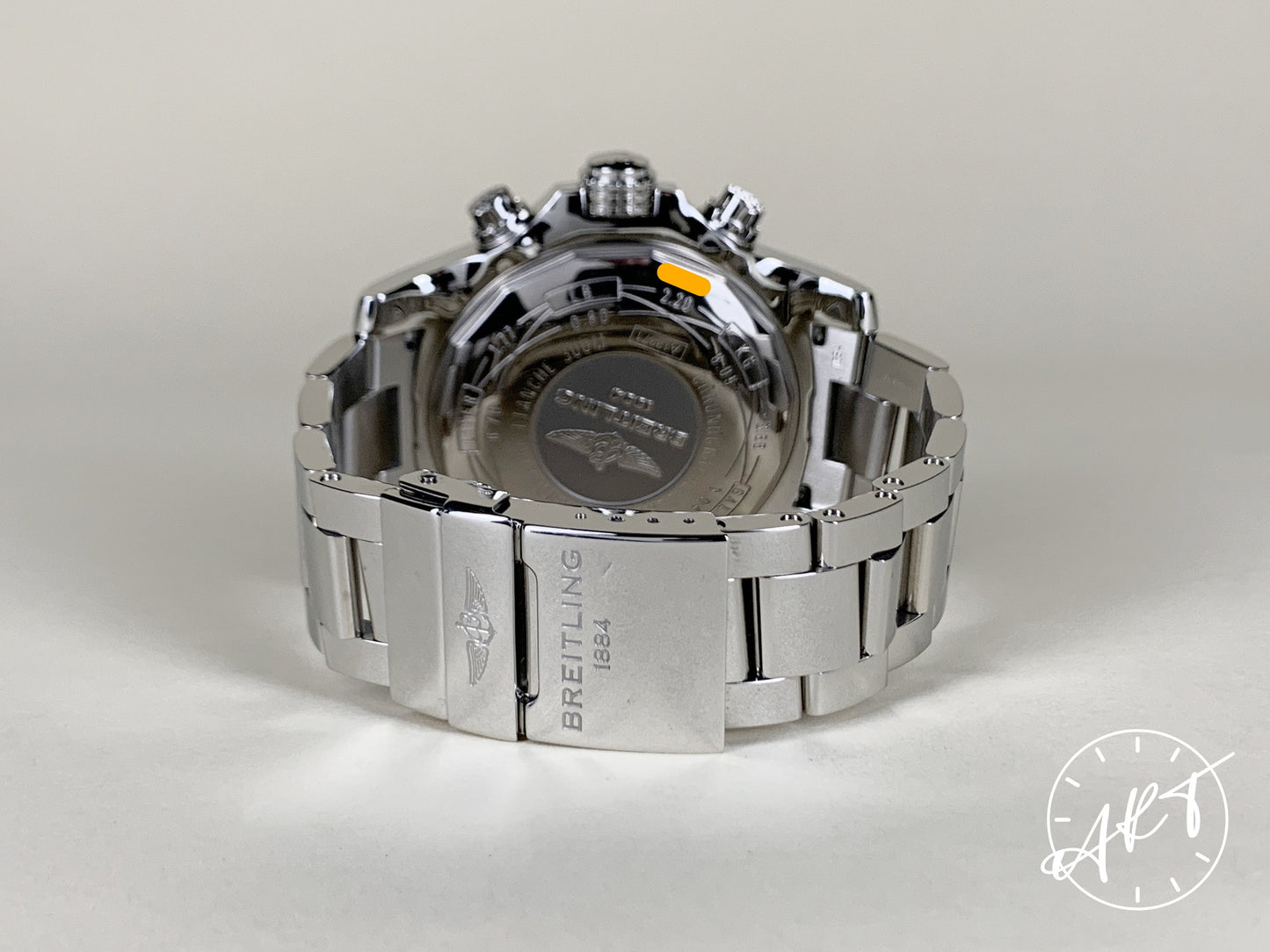 Breitling Super Avenger II Chrono “Volcano Black” SS Watch A13371 BP