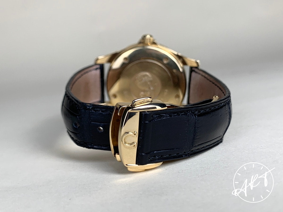 Omega De Ville Co-Axial Chronometer Blue Dial 18K Gold Auto Watch 4631.80.33 BP