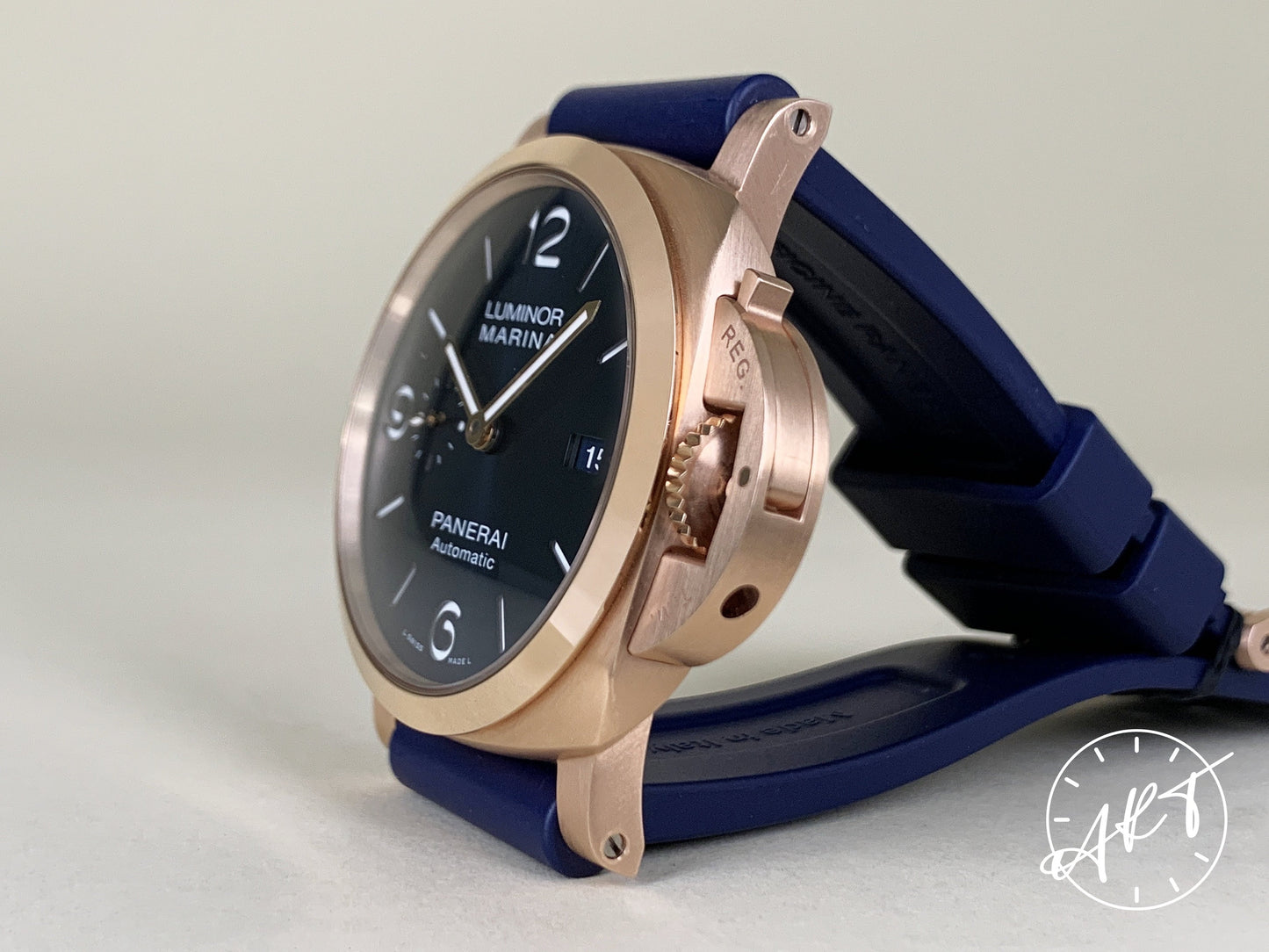 Panerai PAM 1112 Luminor 1950 Blue Dial Goldtech Sole Blu Watch PAM01112 BP