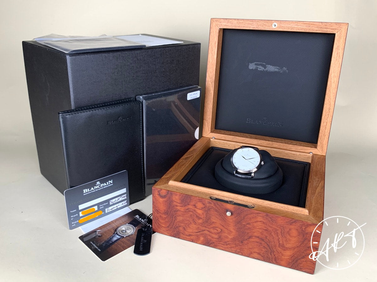 Blancpain Villeret Ultra-Slim White Dial Stainless Steel Auto Watch 6223 w/ B&P