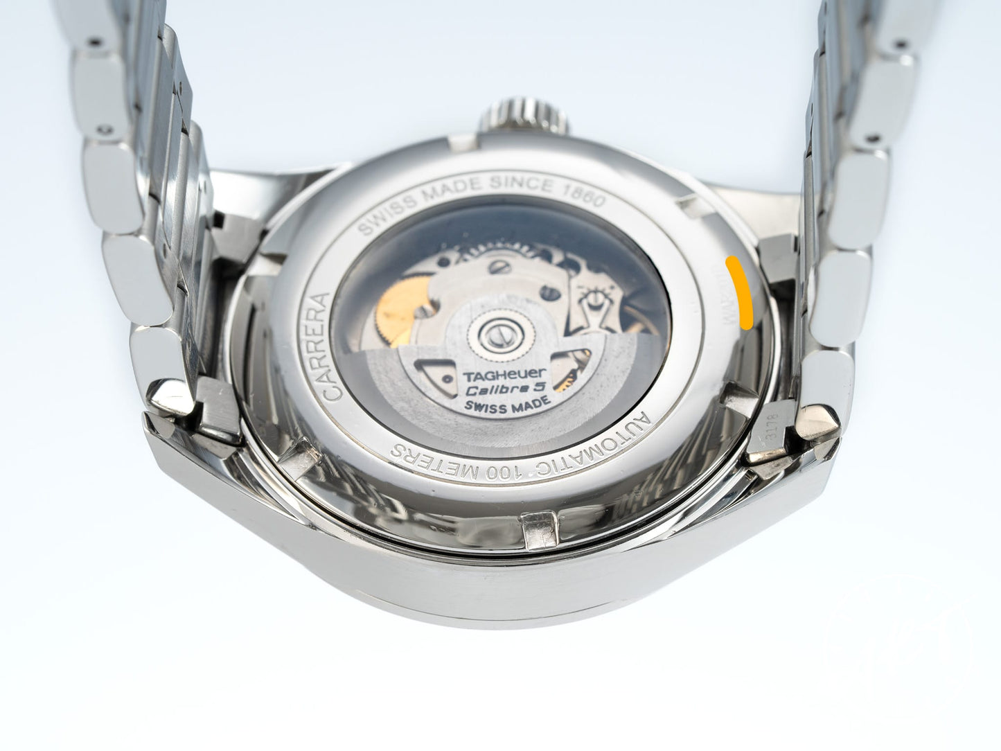 TAG Heuer Carrera Day-Date Silver Dial Stainless Steel Automatic Watch WAR201B