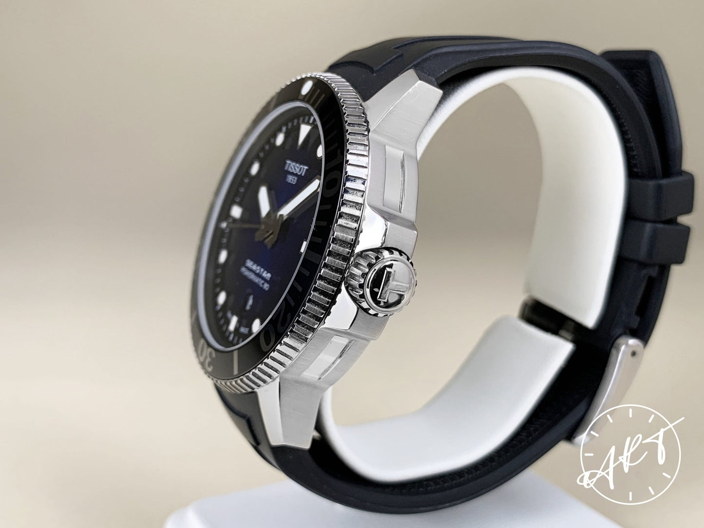 Tissot Seastar 1000 Powermatic 80 Black Bezel Blue Dial SS Diver Watch T120407A
