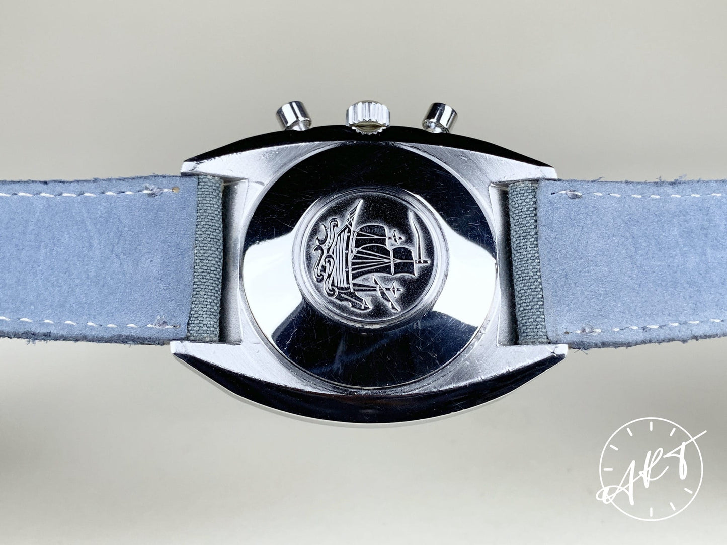 Vintage Tissot Seastar T12 Chronograph Black Dial Stainless Steel Manual Watch