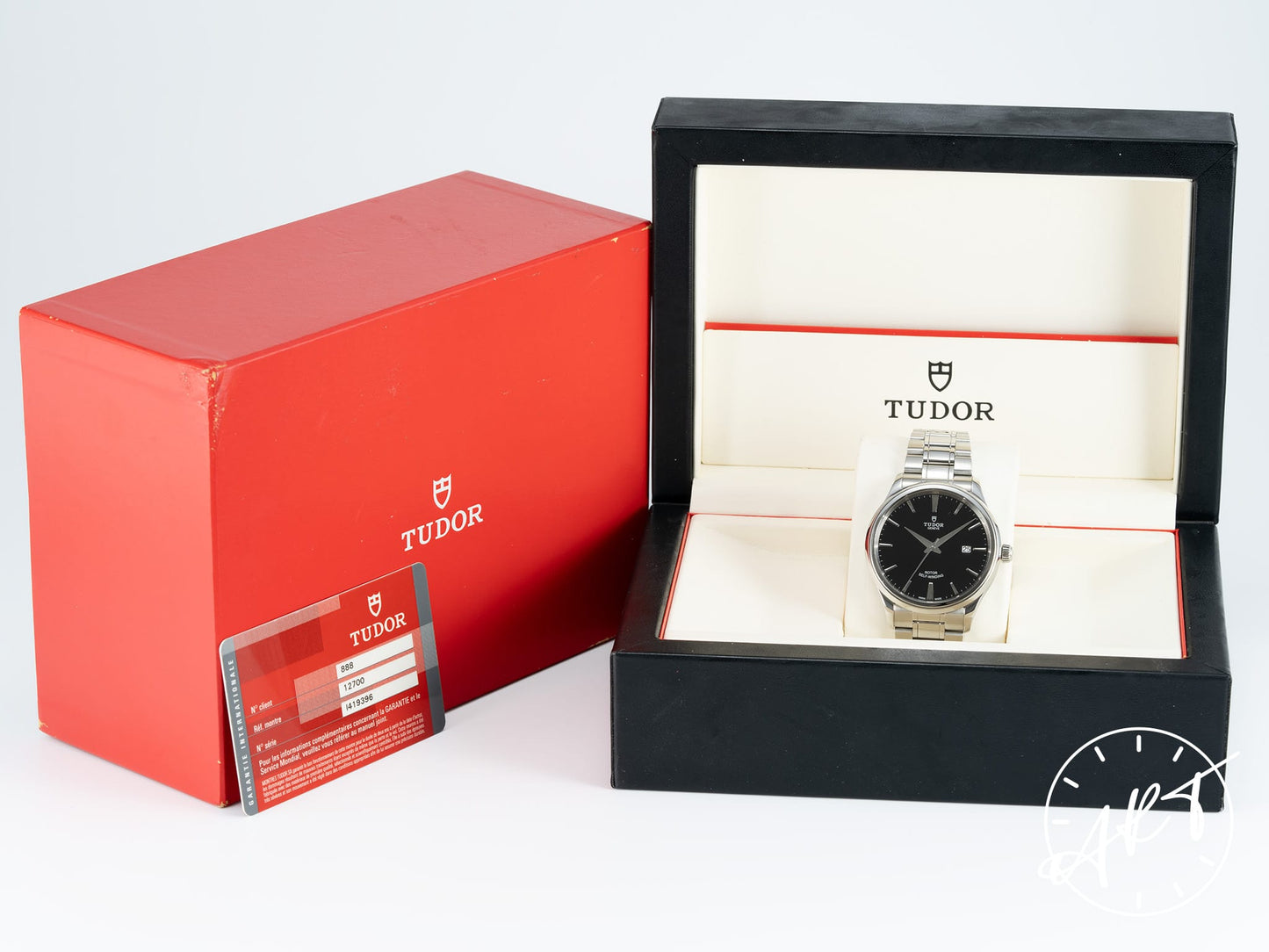 Tudor Style 41 Black Dial Stainless Steel Automatic Watch 12700 w/ Box & Paper