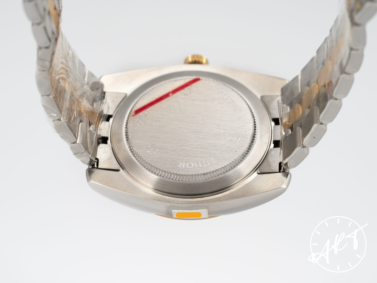 NEW Tudor Classic Gold Linen Diamond Dial 18K Gold & SS Watch 21013 w/Box