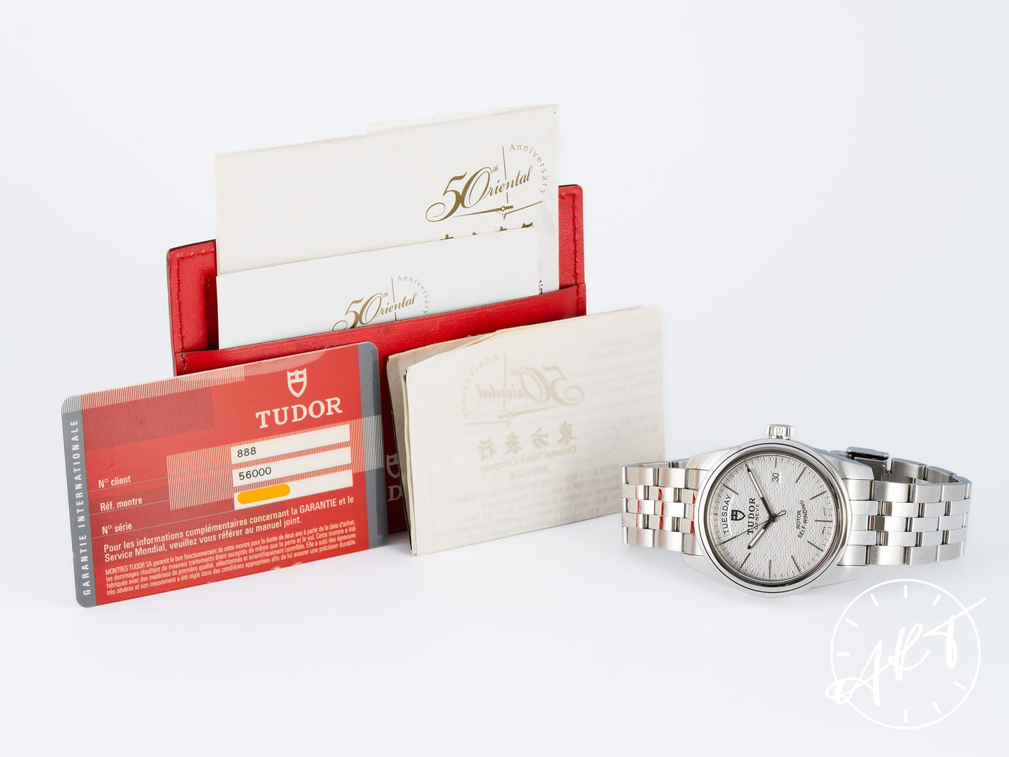 Tudor Glamour Day-Date 39 Day-Date Silver Dial Stainless Steel Automatic Watch 56000 w/ Paper + Receipt