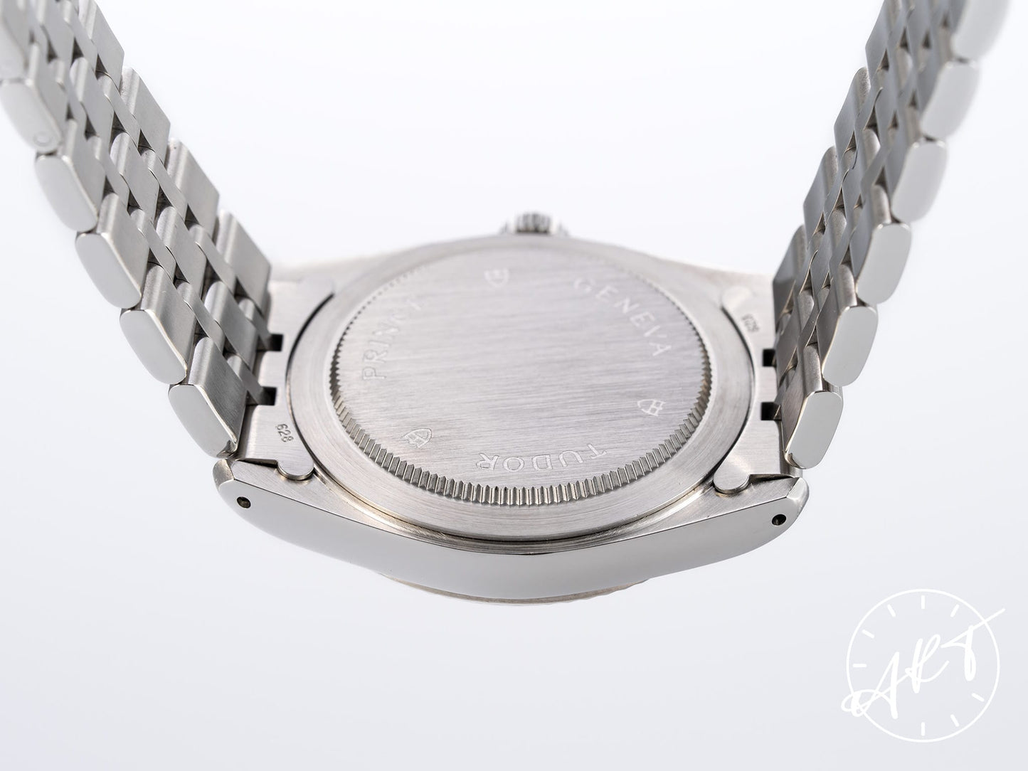 Tudor Prince Date Silver Linen Diamond Dial 18K WG & SS Auto Watch 74034