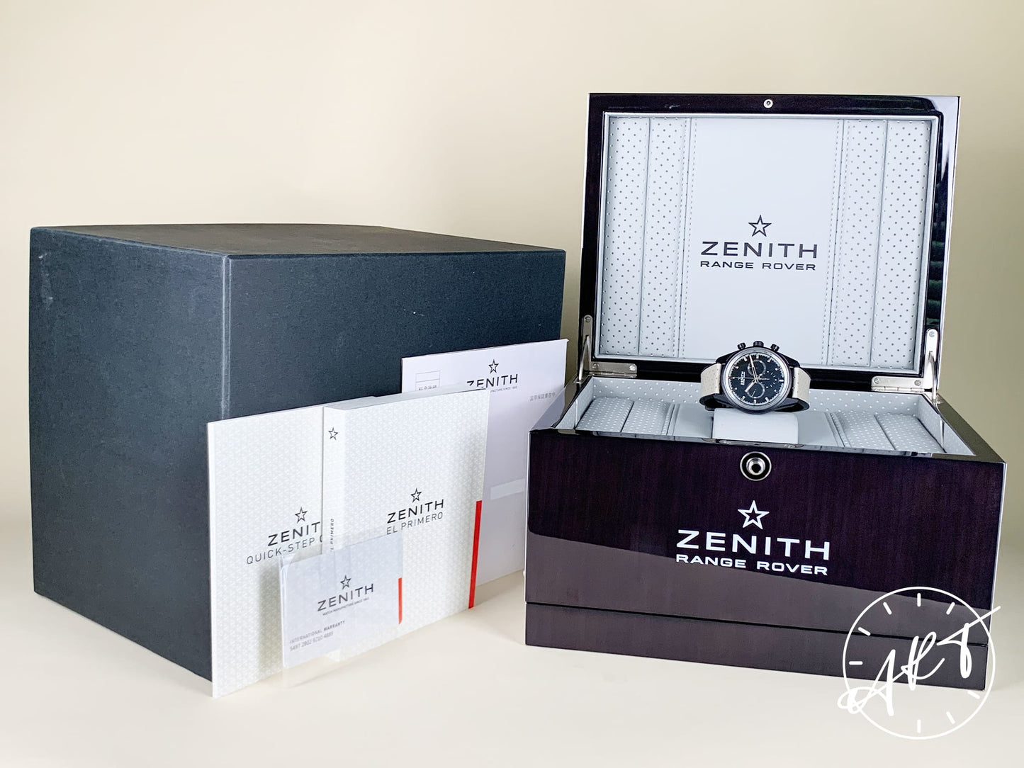 Zenith Chronomaster Cal 400 B Gray Dial Ceramic Auto Range Rover SE Watch w/ B&P