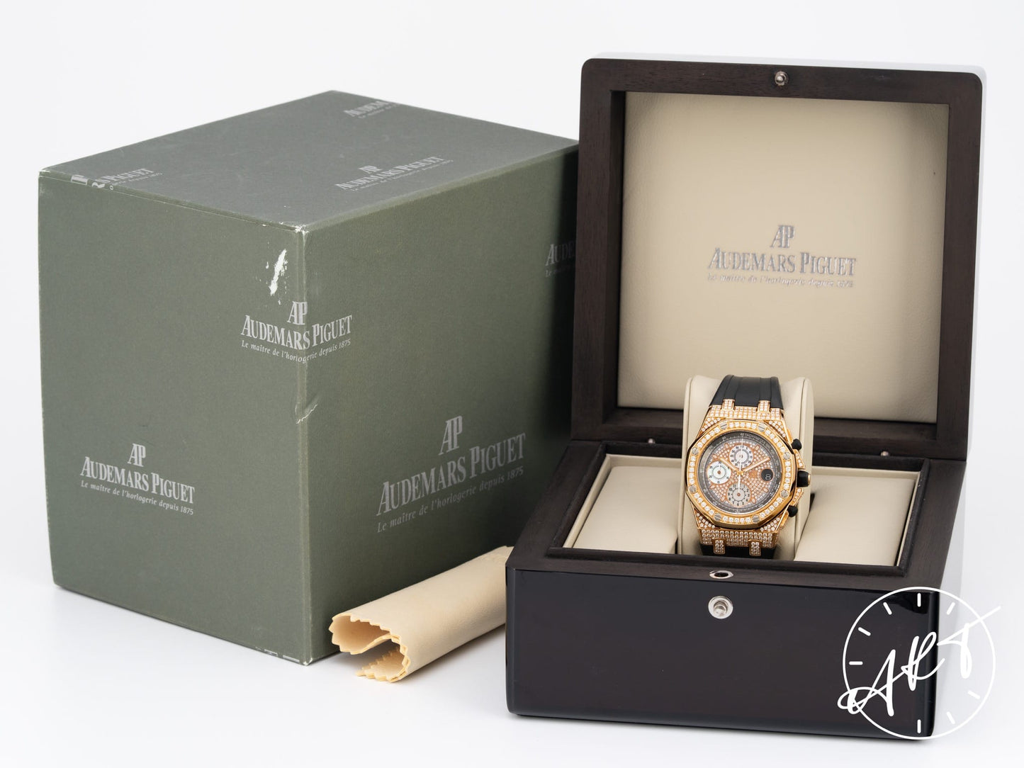 Audemars Piguet Royal Oak Offshore MOP Dial “Rubberclad” 18K RG Watch 25940OK w/Box