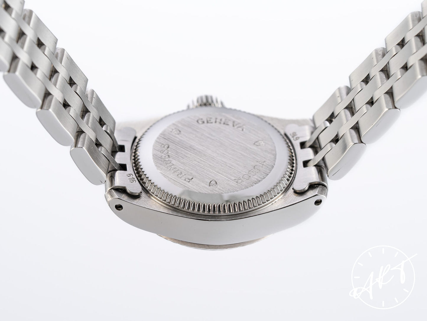 Tudor Princess Date Silver Linen Diamond Dial 18K WG & SS Ladies Watch 92514