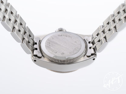 Tudor Princess Date Silver Linen Diamond Dial 18K WG & SS Ladies Watch 92514