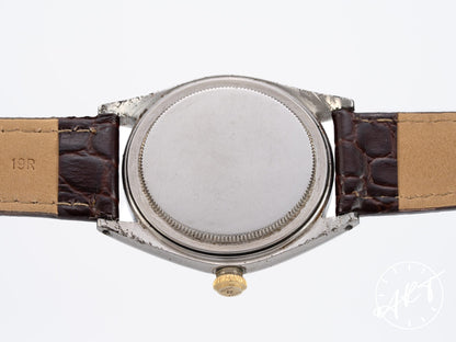 Vintage 1950 Rolex Oyster Precision Cream Dial 18K Gold & SS Manual Watch 5025