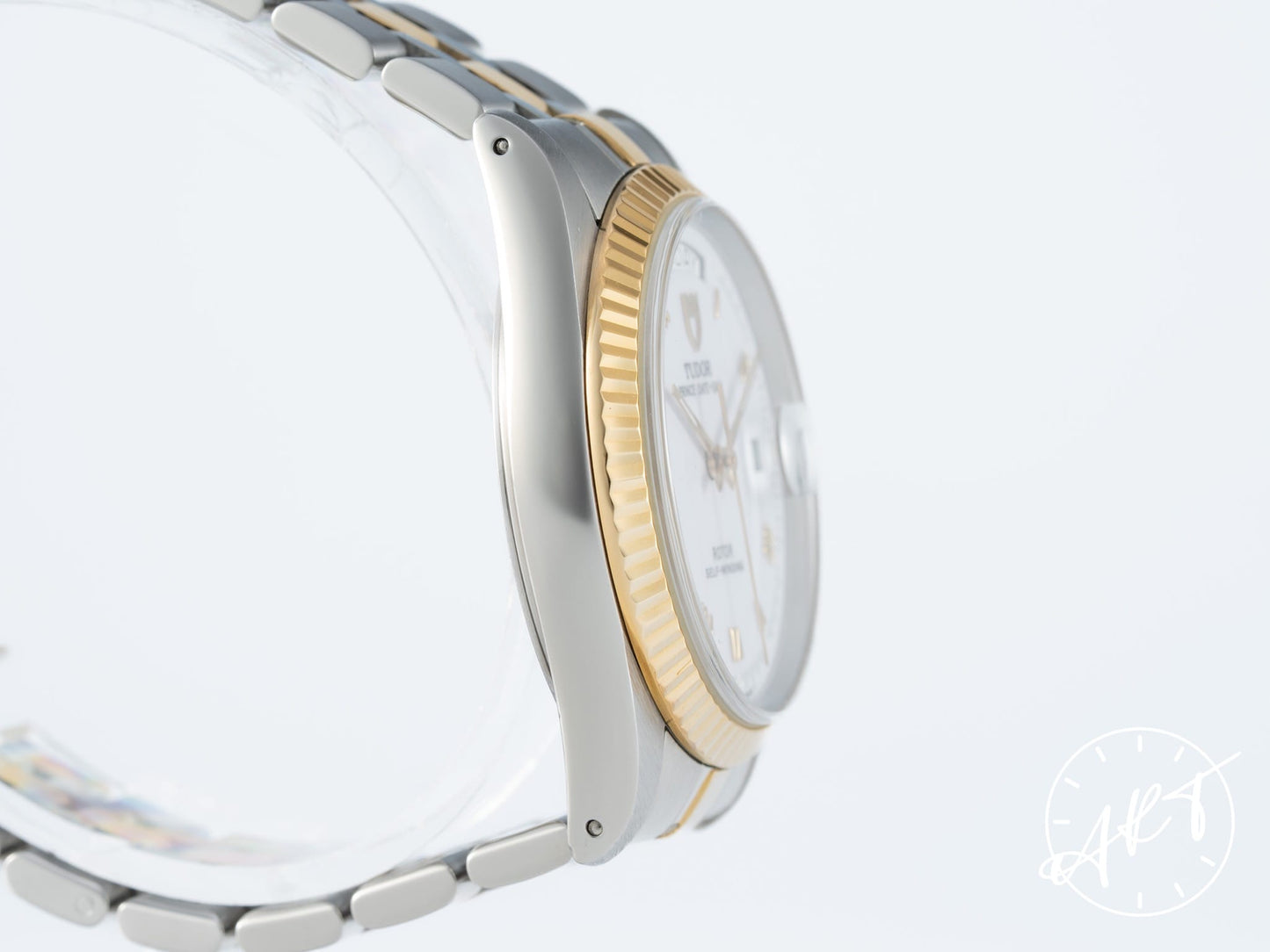 Tudor Prince Day-Date White Roman Dial 18K Gold & SS Watch 76213