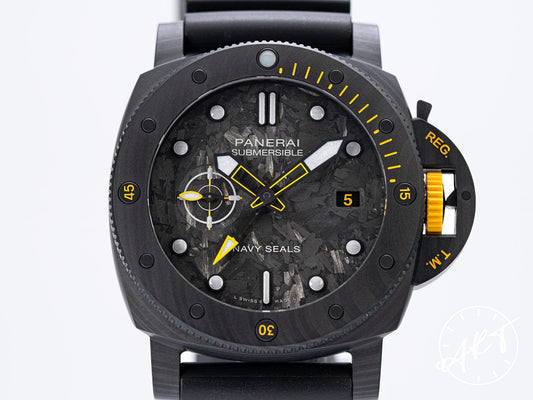 Panerai Submersible GMT Carbotech Navy SEALS 162 Pcs Ltd Watch PAM01324 BP