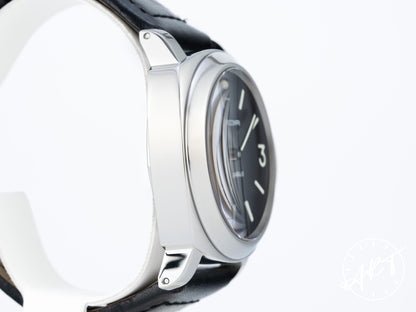 Panerai PAM 000 Luminor Base Logo Black Dial SS Manual Watch PAM00000 w/ Box