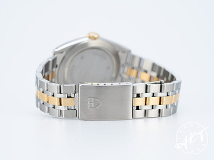 NEW Tudor Prince Day-Date Gold Dial 18K Gold & SS Auto Watch 76213 BP