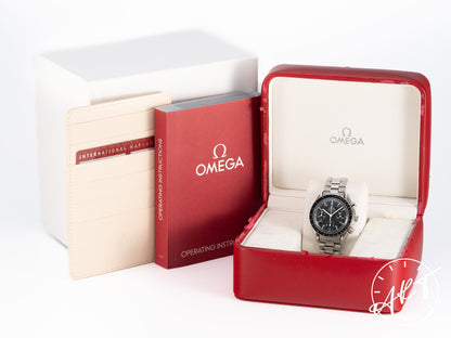 Omega Speedmaster Reduced Chronograph Black Dial SS Auto Watch 3510.50.00 w/ B&P