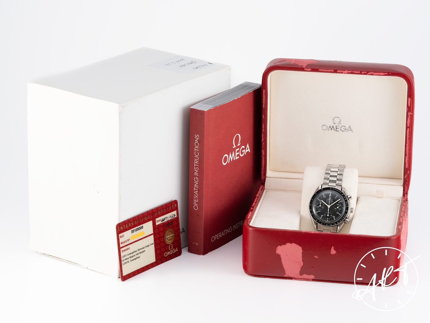 Omega Speedmaster Reduced Chrono Black Dial Gorgeous Patina SS Watch 3510.50.00 BP