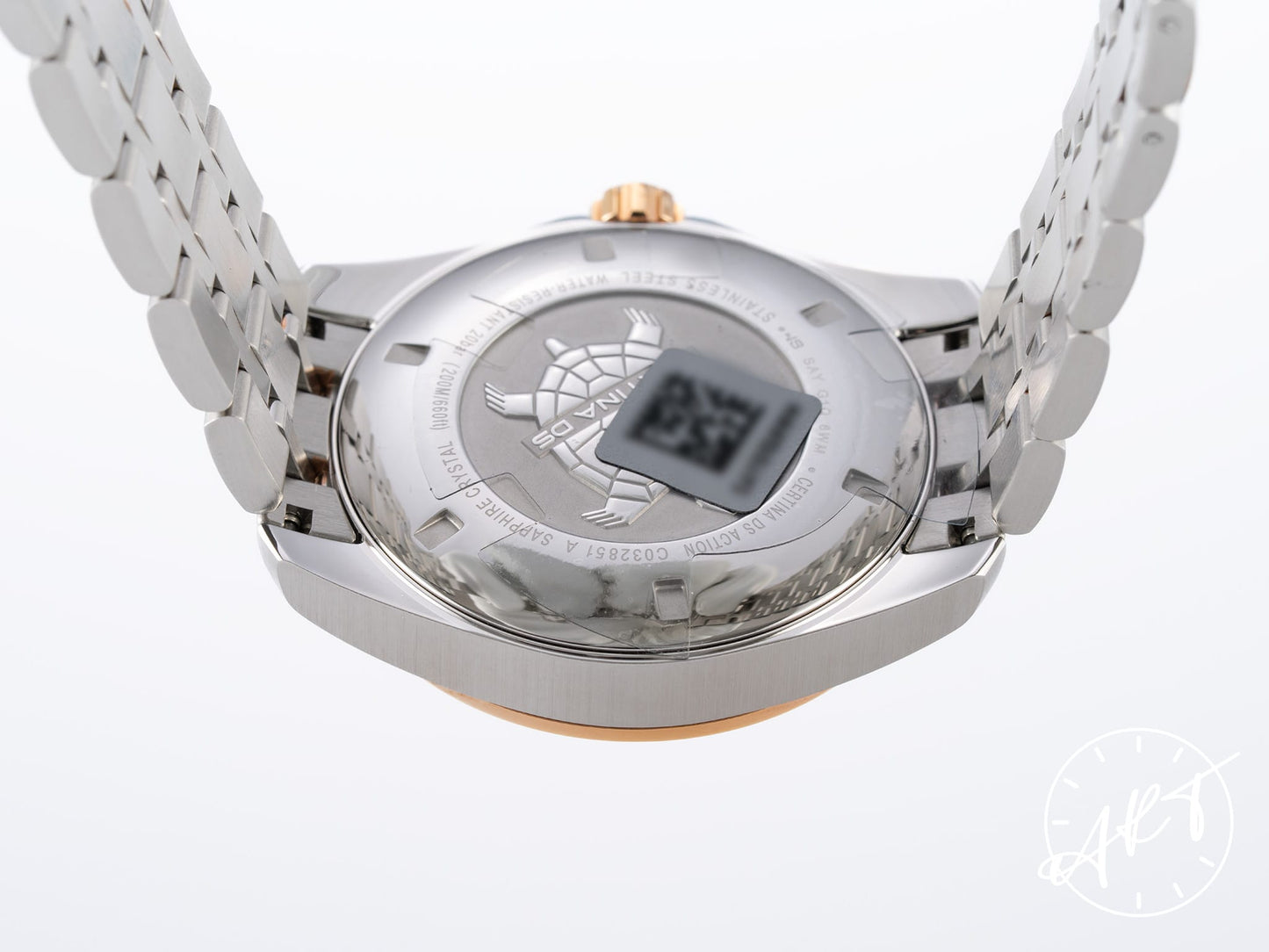 NEW Certina DS Action Chronometer Silver Dial Two-Tone RG Plated & SS Quartz Watch w/ Paper