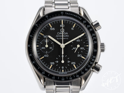 Omega Speedmaster Reduced Chrono Black Dial Gorgeous Patina SS Watch 3510.50.00 BP