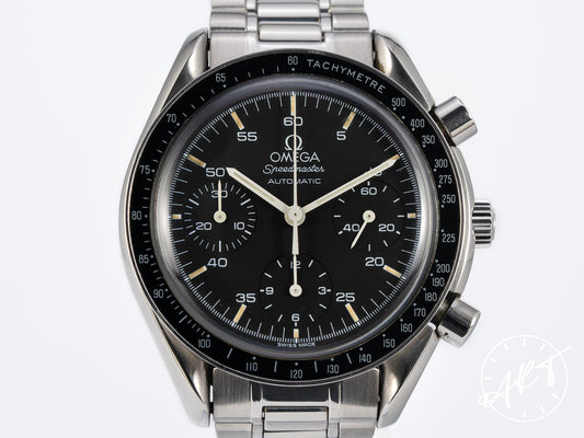 Omega Speedmaster Reduced Chrono Black Dial Gorgeous Patina SS Watch 3510.50.00 BP